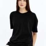 Kadın Oversize Siyah T-Shirt