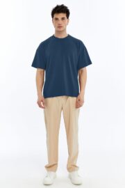 Erkek Modal Kumaş Oversize Füme T-Shirt - Görsel 2