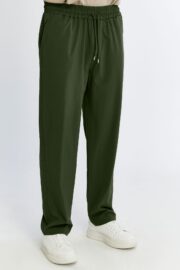 Erkek Oversize Paraşüt Kumaş Baggy Pantolon - Haki - Görsel 6