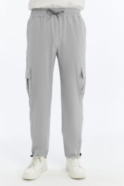 Erkek Oversize Paraşüt Kumaş Kargo Cep Pantolon - Gri - Görsel 6