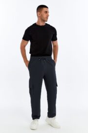 Erkek Oversize Paraşüt Kumaş Kargo Cep Pantolon - Lacivert - Görsel 12