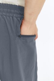 Erkek Oversize Paraşüt Kumaş Paçası Lastikli Pantolon – Füme - Görsel 6