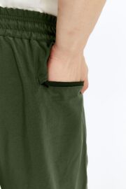 Erkek Oversize Paraşüt Kumaş Paçası Lastikli Pantolon – Haki - Görsel 6