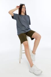 Kadın Oversize Füme T-Shirt - Görsel 6