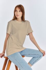 Kadın Modal Kumaş Regular Taş T-Shirt - Görsel 3