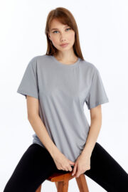 Kadın Regular Gri T-Shirt - Görsel 14