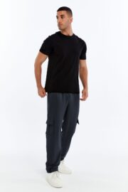 Erkek Oversize Paraşüt Kumaş Kargo Cep Pantolon - Lacivert - Görsel 7