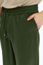 Erkek Oversize Paraşüt Kumaş Baggy Pantolon - Haki - Görsel 7
