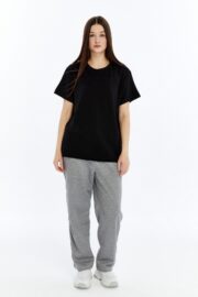 Kadın Modal Kumaş Regular Siyah T-Shirt - Görsel 4