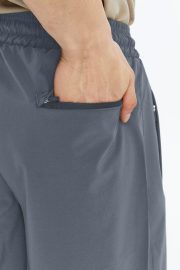 Erkek Oversize Paraşüt Kumaş Fleto Cepli Şort - Füme - Görsel 8