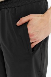 Erkek Oversize Paraşüt Kumaş Fleto Cepli Şort - Siyah - Görsel 16