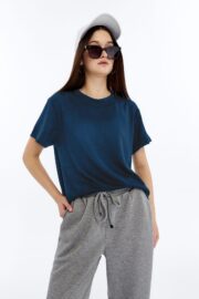 Kadın Modal Kumaş Regular Füme T-Shirt