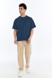 Erkek Modal Kumaş Oversize Füme T-Shirt - Görsel 7