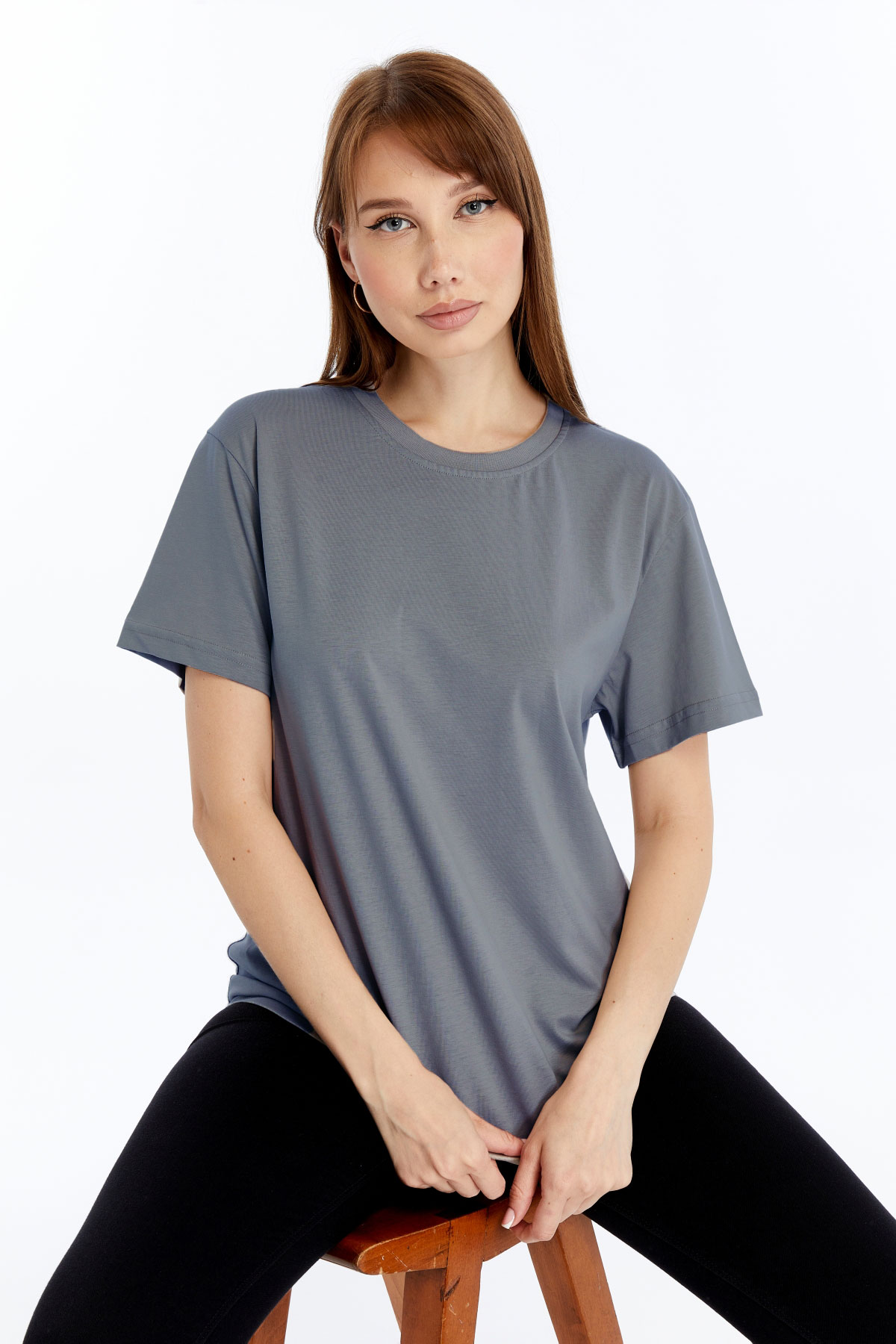 2 Kadın Regular Füme T-Shirt - Görsel 1
