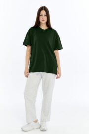 Kadın Oversize Haki T-Shirt - Görsel 2