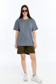 Kadın Oversize Füme T-Shirt - Görsel 2