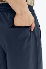 Erkek Oversize Paraşüt Kumaş Fleto Cepli Şort - Lacivert - Görsel 10