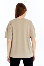 Kadın Modal Kumaş Oversize Taş T-Shirt - Görsel 11