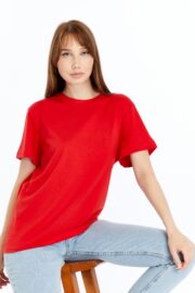 Kadın Regular Kırmızı T-Shirt - Görsel 6