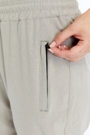 Kadın Oversize Paraşüt Kumaş Paçası Lastikli Pantolon - Gri - Görsel 14