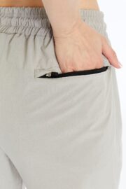 Kadın Oversize Paraşüt Kumaş Paçası Lastikli Pantolon - Gri - Görsel 9