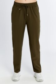 Kadın Oversize Paraşüt Kumaş Baggy Pantolon - Haki - Görsel 11