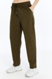 Kadın Oversize Paraşüt Kumaş Baggy Pantolon - Haki - Görsel 5