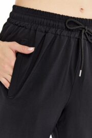 Kadın Oversize Paraşüt Kumaş Paçası Lastikli Pantolon - Siyah - Görsel 15
