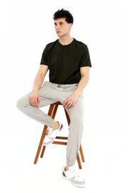 Erkek Oversize Paraşüt Kumaş Paçası Lastikli Pantolon – Gri - Görsel 21