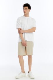 Erkek Modal Kumaş Oversize Beyaz T-Shirt - Görsel 8