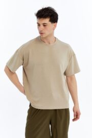 Erkek Modal Kumaş Oversize Taş T-Shirt