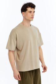 Erkek Modal Kumaş Oversize Taş T-Shirt - Görsel 5