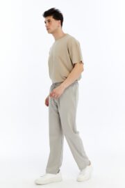 Erkek Oversize Paraşüt Kumaş Baggy Pantolon - Gri - Görsel 3