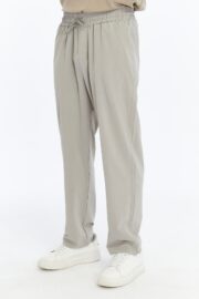 Erkek Oversize Paraşüt Kumaş Baggy Pantolon - Gri - Görsel 5