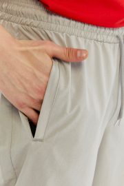 Erkek Oversize Paraşüt Kumaş Fleto Cepli Şort - Gri - Görsel 13