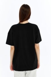 Kadın Oversize Siyah T-Shirt - Görsel 8