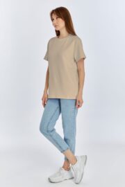 Kadın Modal Kumaş Regular Taş T-Shirt - Görsel 6