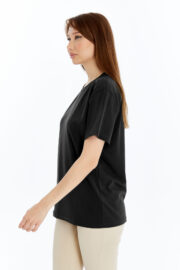 Kadın Regular Siyah T-Shirt - Görsel 5