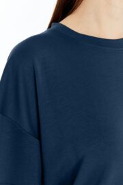 Kadın Modal Kumaş Oversize Füme T-Shirt - Görsel 3