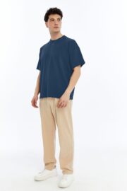 Erkek Modal Kumaş Oversize Füme T-Shirt - Görsel 3