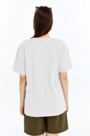 Kadın Oversize Beyaz T-Shirt - Görsel 9