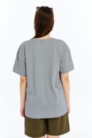 Kadın Oversize Gri T-Shirt - Görsel 3