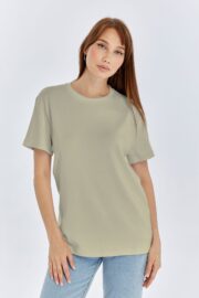 Kadın Modal Kumaş Regular Su Yeşili T-Shirt - Görsel 3