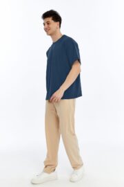 Erkek Modal Kumaş Oversize Füme T-Shirt - Görsel 8