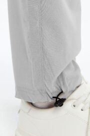 Erkek Oversize Paraşüt Kumaş Kargo Cep Pantolon - Gri - Görsel 3