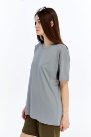Kadın Oversize Gri T-Shirt - Görsel 8