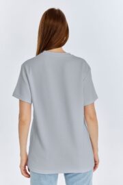 Kadın Modal Kumaş Regular Gri T-Shirt - Görsel 4