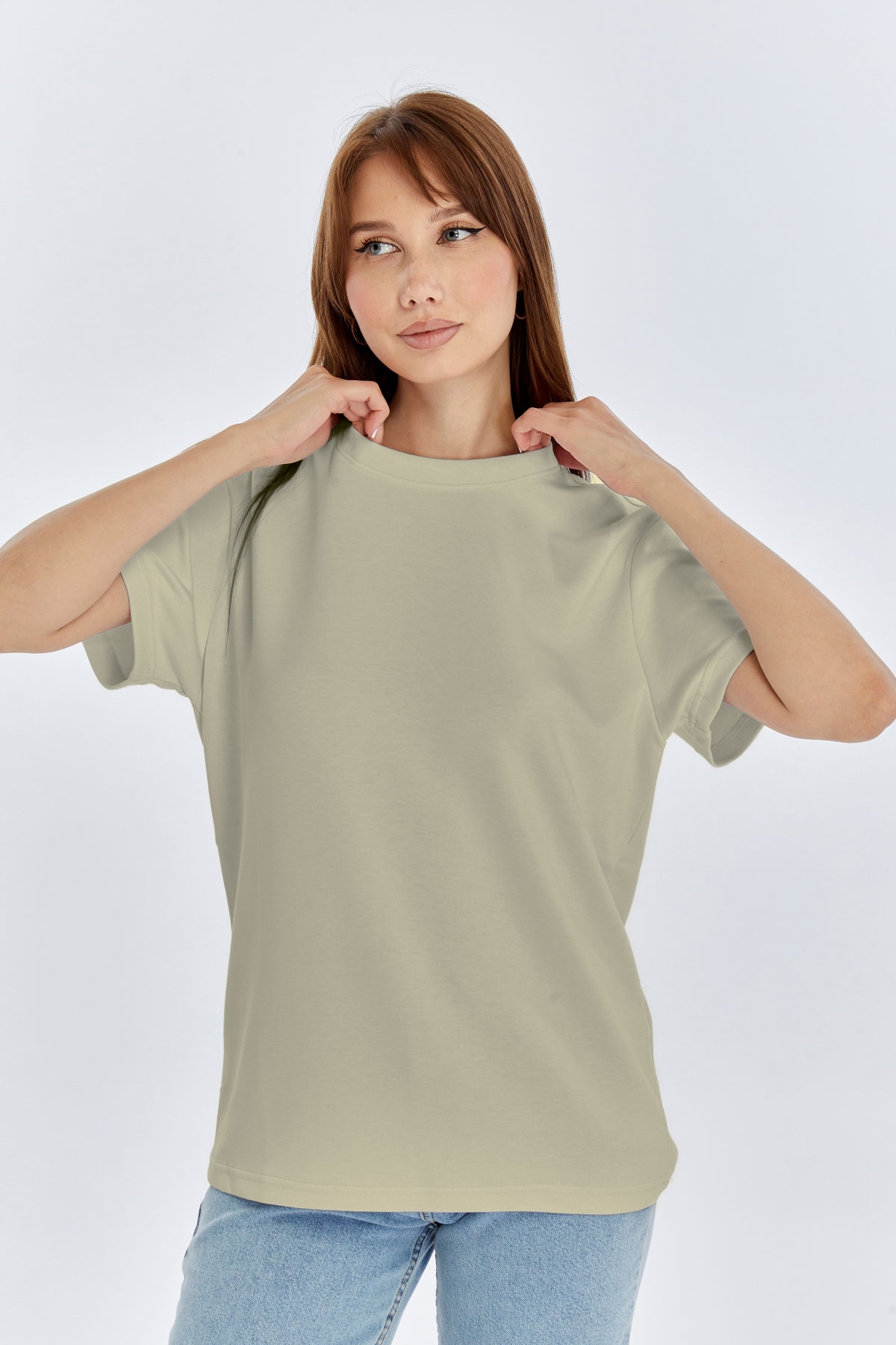5 Kadın Modal Kumaş Regular Su Yeşili T-Shirt - Görsel 1