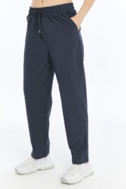 Kadın Oversize Paraşüt Kumaş Baggy Pantolon - Füme - Görsel 5