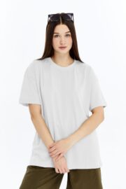 Kadın Oversize Beyaz T-Shirt - Görsel 8